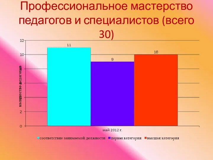 Профессиональное мастерство педагогов и специалистов (всего 30)