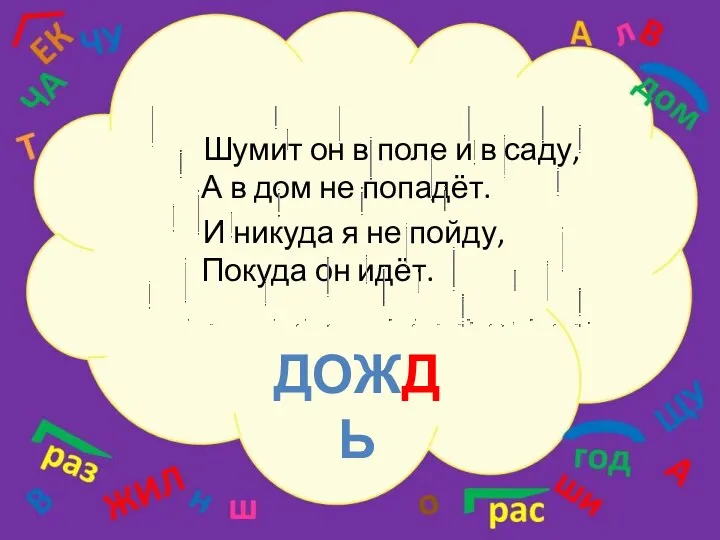 Шумит он в поле и в саду, А в дом