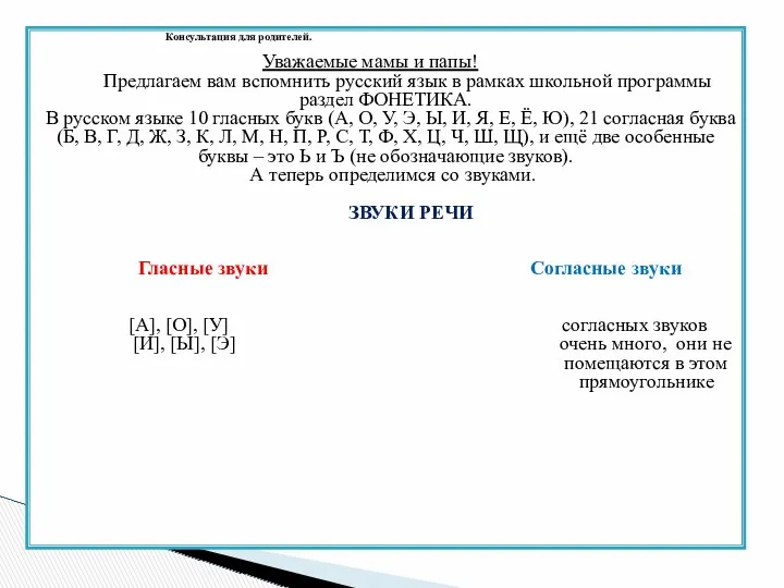 Консультация для родителей. Уважаемые мамы и папы! Предлагаем вам вспомнить