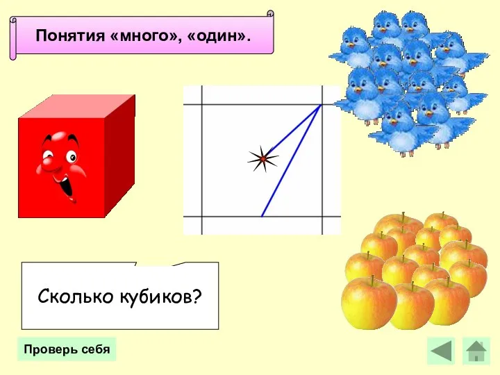 Понятия «много», «один». Проверь себя С каким числом познакомились на