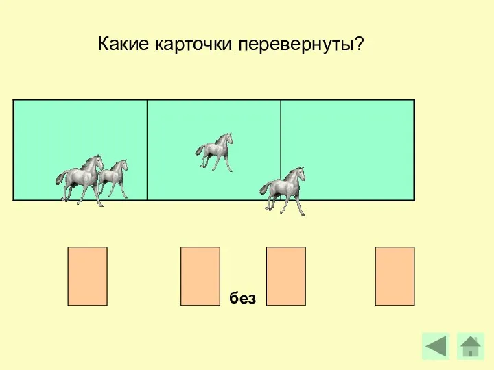 Какие карточки перевернуты? 2 1 1 2 без