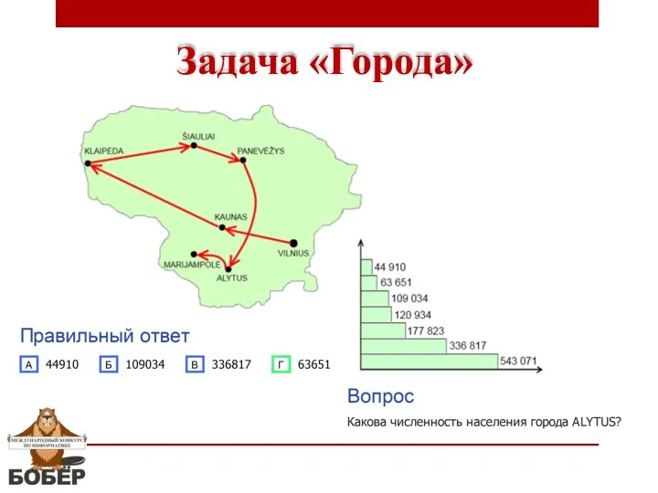 Задача «Города»