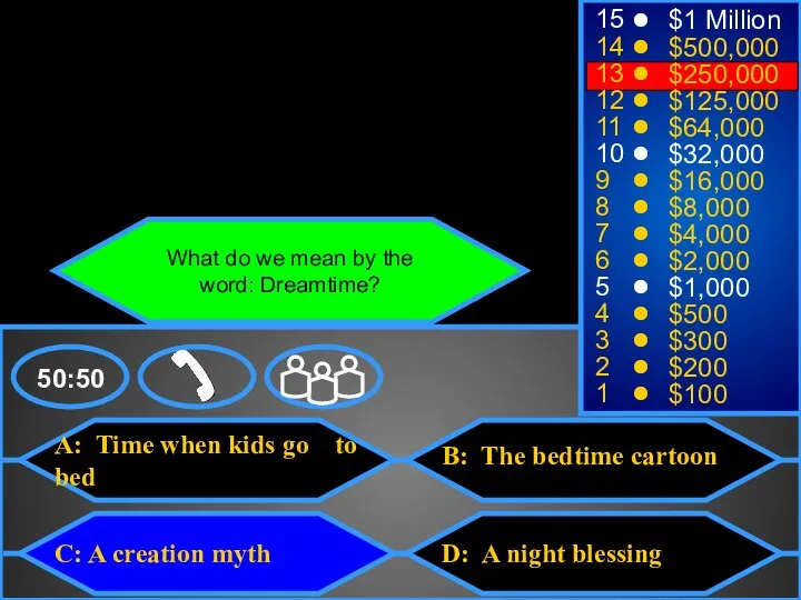 A: Time when kids go to bed C: A creation