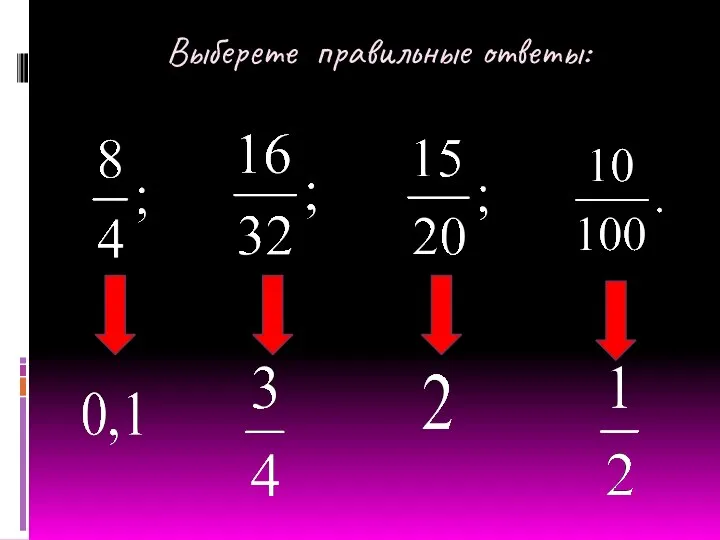 Выберете правильные ответы: