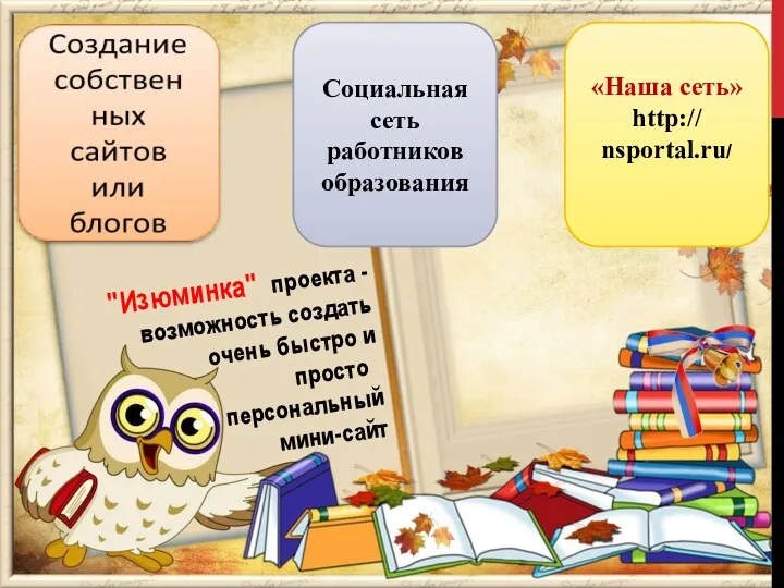 "Изюминка" проекта - возможность создать очень быстро и просто персональный