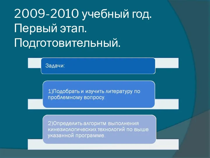 2009-2010 учебный год. Первый этап. Подготовительный.