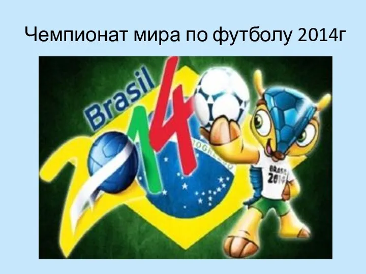 Чемпионат мира по футболу 2014г