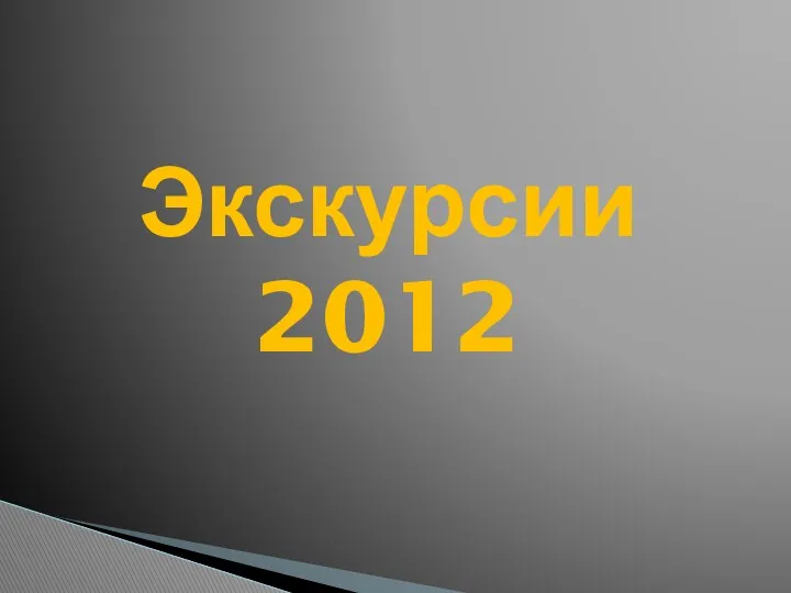 Экскурсии 2012