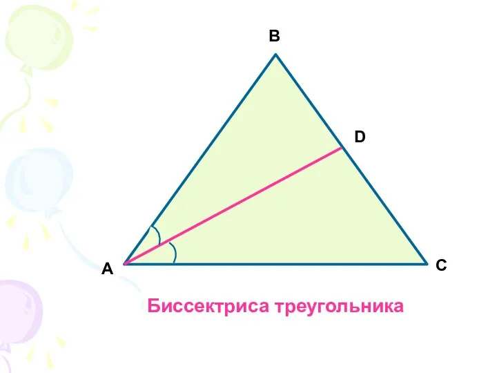 А D В С Биссектриса треугольника