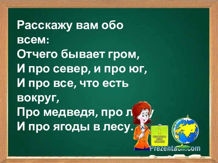 Расскажу вам обо всем: Отчего бывает гром, И про север,