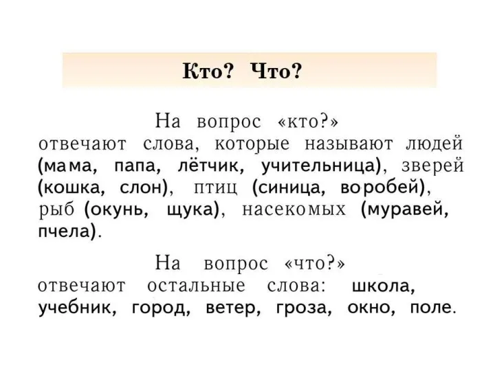 ЧТО? КТО?