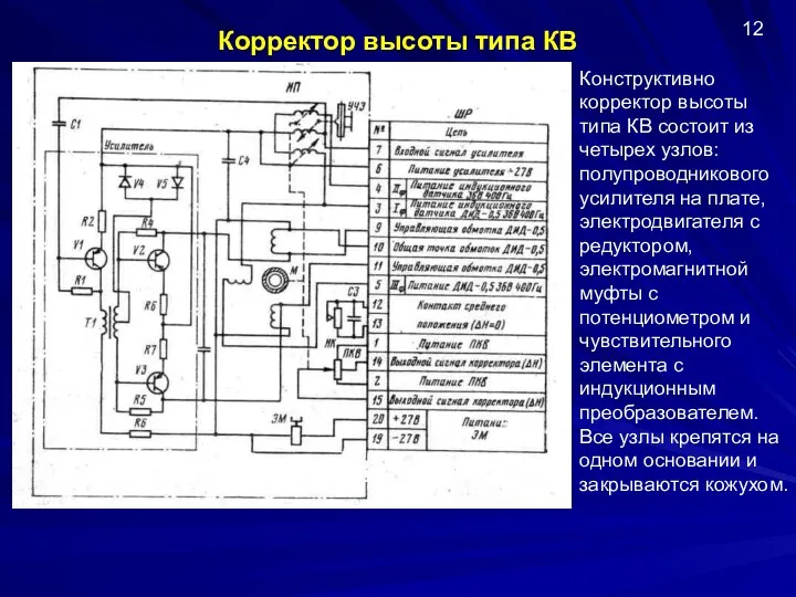 Корректор высоты типа КВ 12 Конструктивно корректор высоты типа КВ