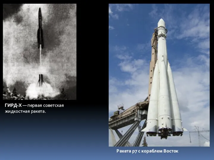 ГИРД-Х — первая советская жидкостная ракета. Ракета р7 с кораблем Восток