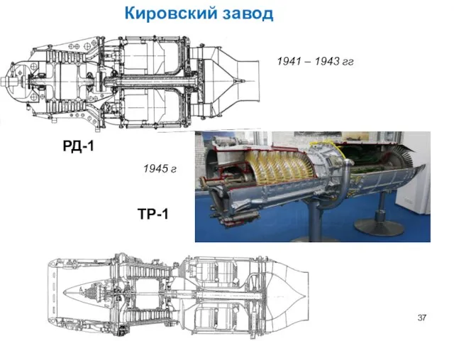 РД-1 1941 – 1943 гг ТР-1 1945 г Кировский завод