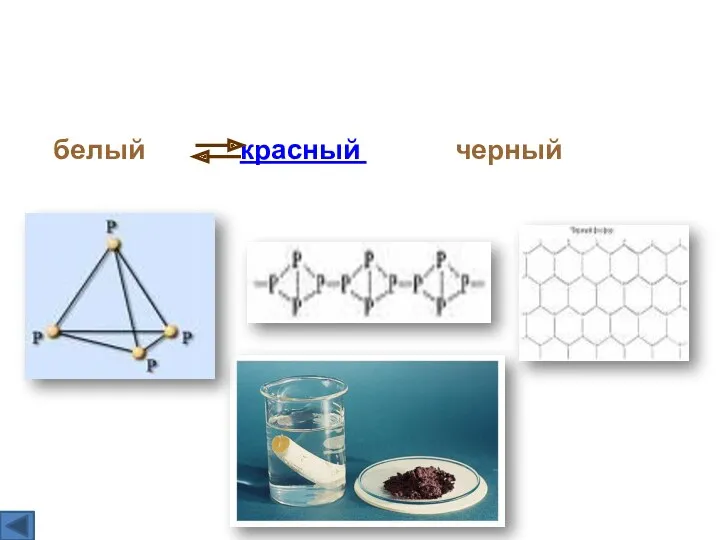 белый красный черный Аллотропные модификации фосфора