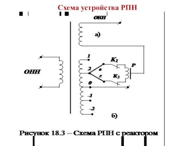 Схема устройства РПН