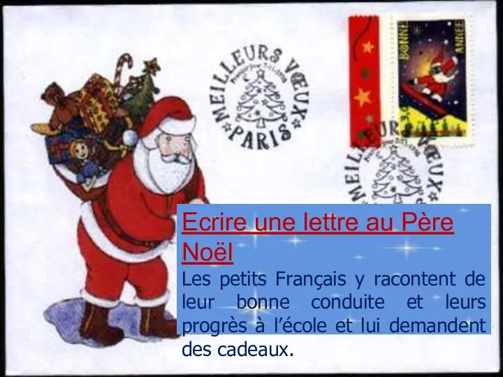 Ecrire une lettre au Père Noël Les petits Français y