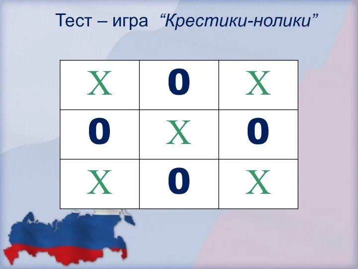 Тест – игра “Крестики-нолики”