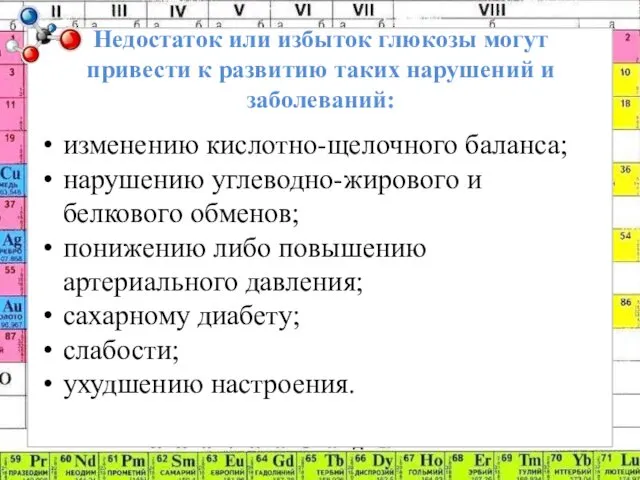 Недостаток или избыток глюкозы могут привести к развитию таких нарушений