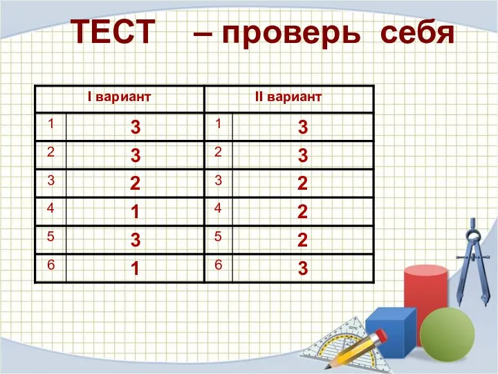 ТЕСТ – проверь себя