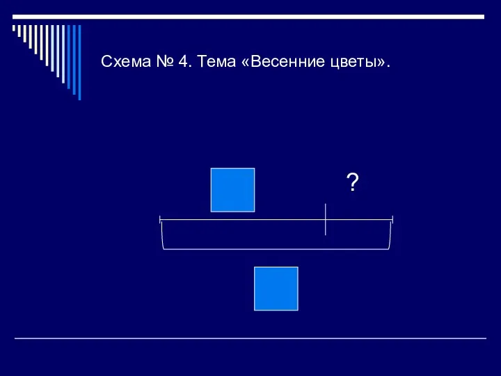 Схема № 4. Тема «Весенние цветы». ?