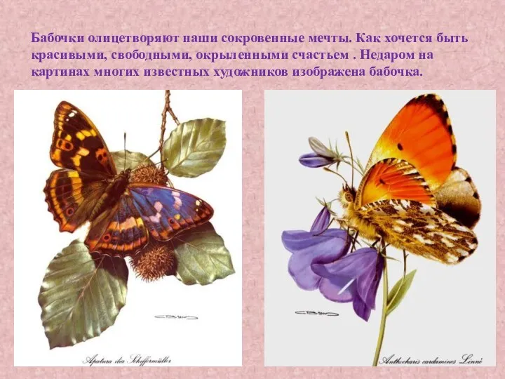 Бабочки олицетворяют наши сокровенные мечты. Как хочется быть красивыми, свободными, окрыленными счастьем .
