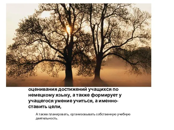 ЕЯП служит неформальным средством оценивания достижений учащихся по немецкому языку,