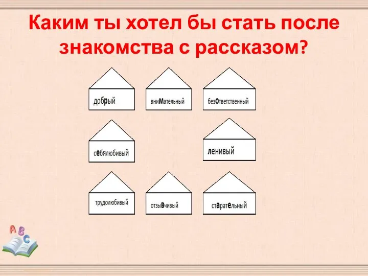 Каким ты хотел бы стать после знакомства с рассказом?