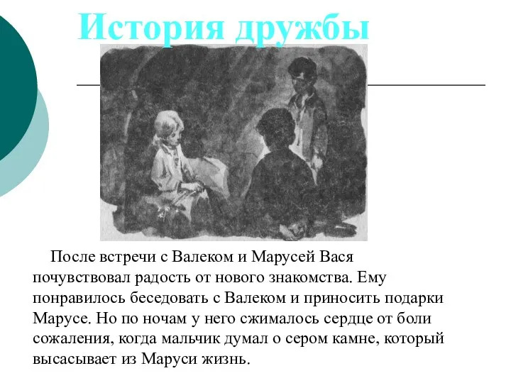 История дружбы После встречи с Валеком и Марусей Вася почувствовал