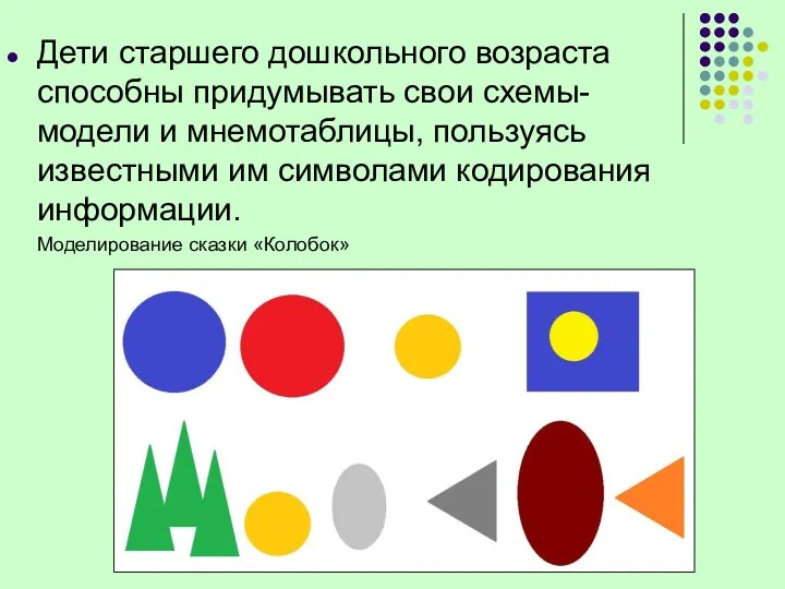 Дети старшего дошкольного возраста способны придумывать свои схемы-модели и мнемотаблицы,