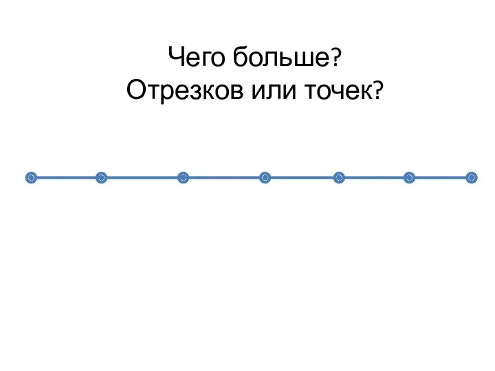 Чего больше? Отрезков или точек?