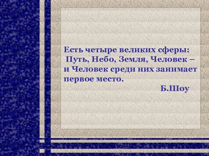 Есть четыре великих сферы: Путь, Небо, Земля, Человек – и