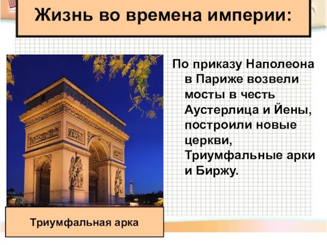 Жизнь во времена империи: По приказу Наполеона в Париже возвели