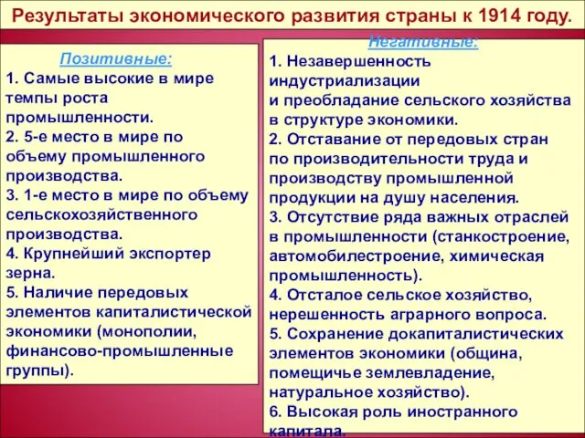 Позитивные: 1. Самые высокие в мире темпы роста промышленности. 2.