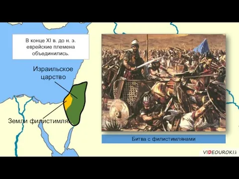 Израильское царство Битва с филистимлянами Земли филистимлян В конце XI