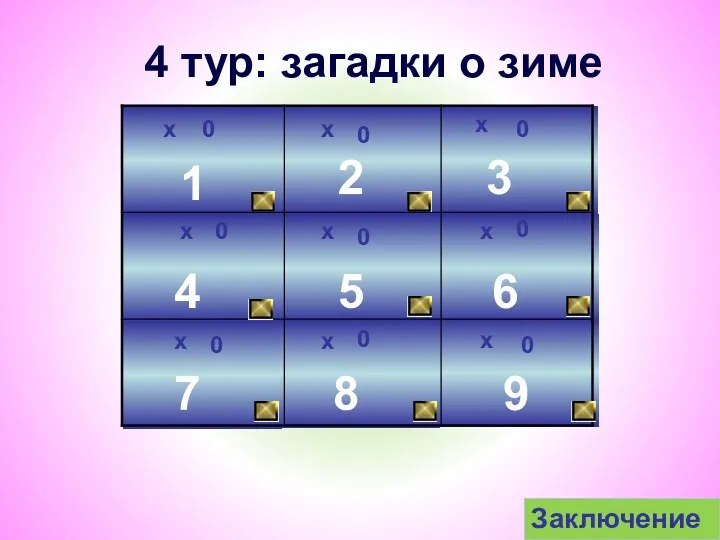 х 0 1 2 3 0 х 9 8 6