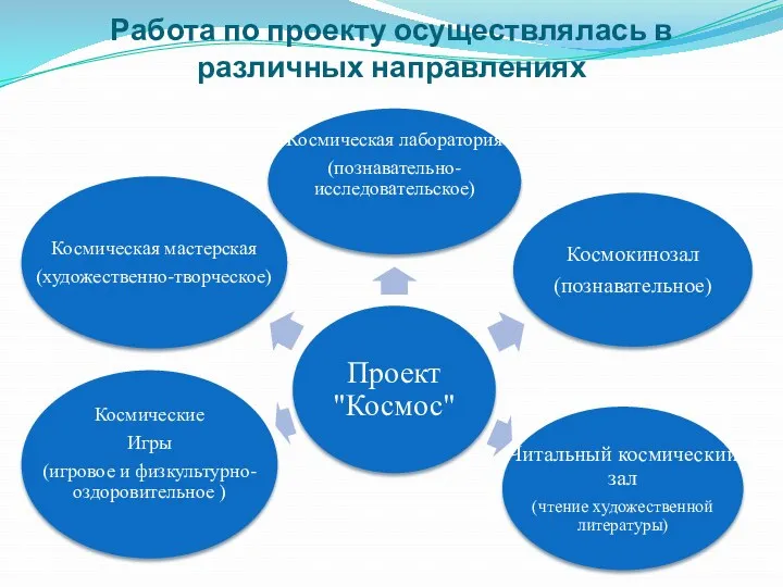 Работа по проекту осуществлялась в различных направлениях