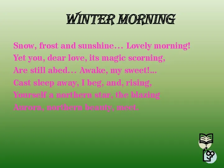 Winter Morning Snow, frost and sunshine… Lovely morning! Yet you,