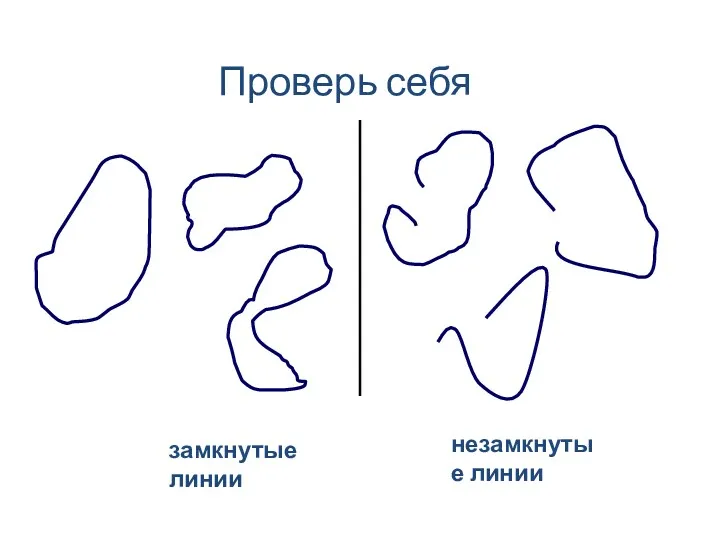 Проверь себя незамкнутые линии замкнутые линии