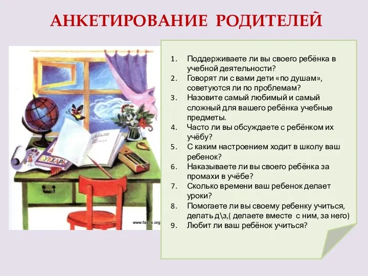 Поддерживаете ли вы своего ребёнка в учебной деятельности? Говорят ли