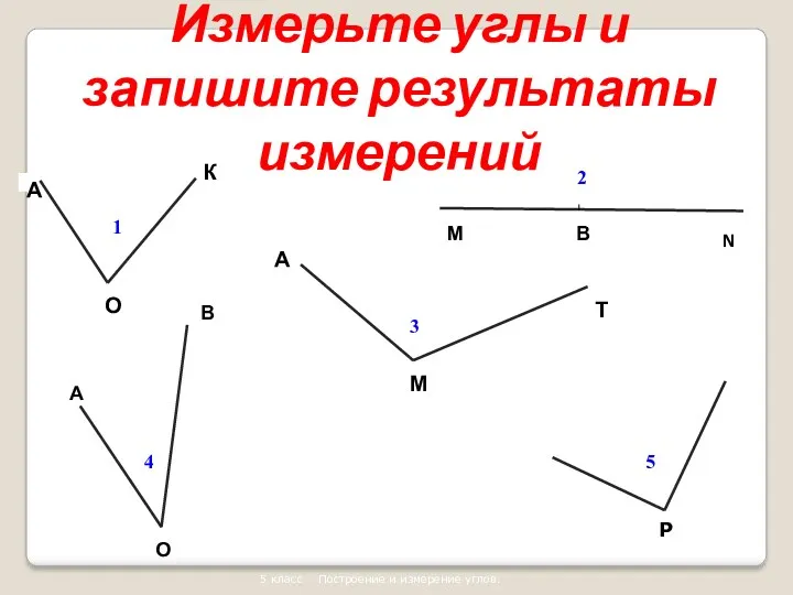 Р 1 2 3 4 5 5 класс Построение и