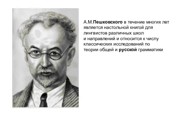 А.М.Пешковского в течение многих лет является настольной книгой для лингвистов различных школ и