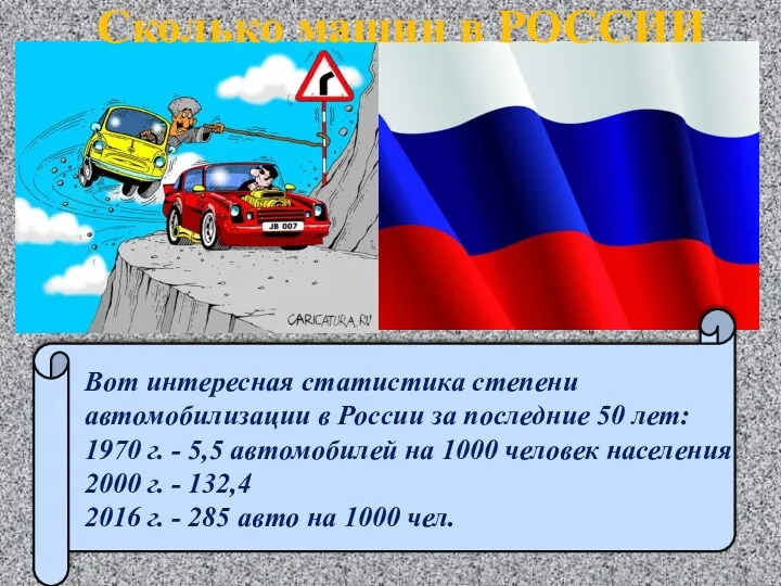 Сколько машин в РОССИИ Вот интересная статистика степени автомобилизации в