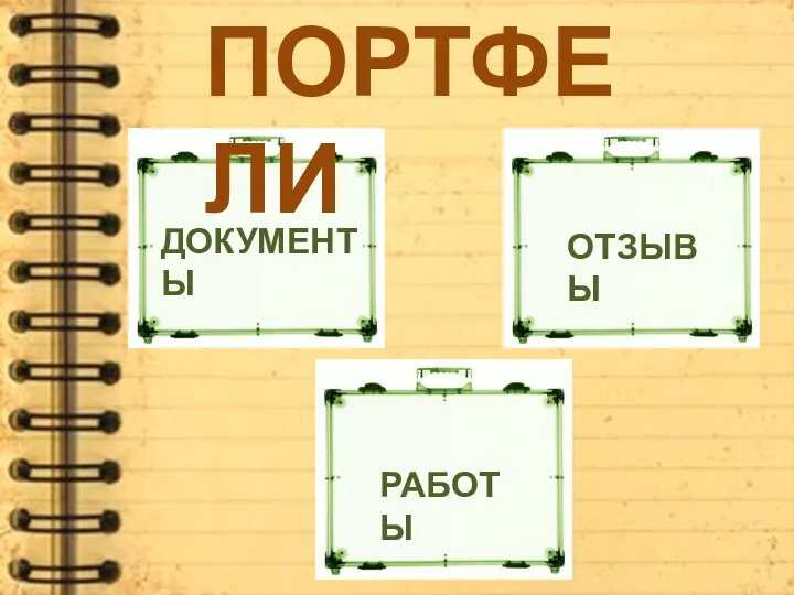 ПОРТФЕЛИ ДОКУМЕНТЫ РАБОТЫ ОТЗЫВЫ