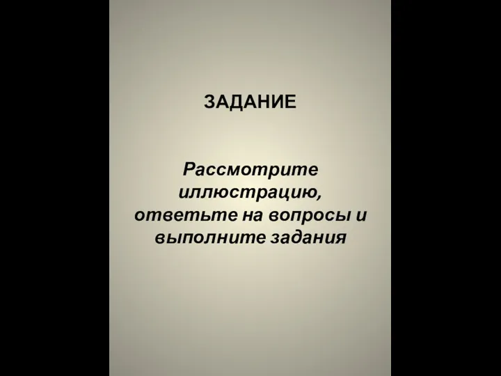 ЗАДАНИЕ Рассмотрите иллюстрацию, ответьте на вопросы и выполните задания