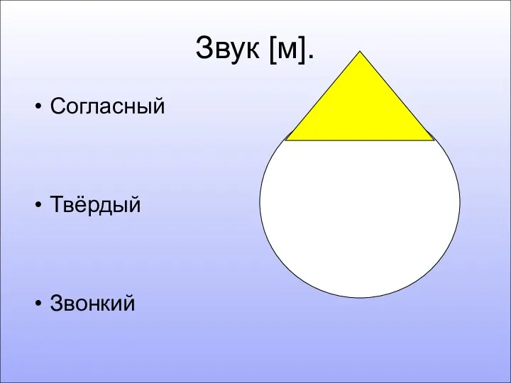 Звук [м]. Согласный Твёрдый Звонкий