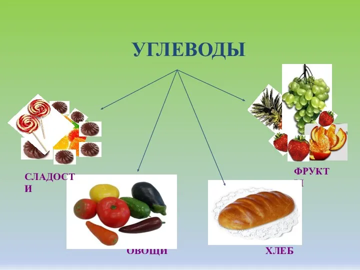 УГЛЕВОДЫ ОВОЩИ ФРУКТЫ ХЛЕБ СЛАДОСТИ