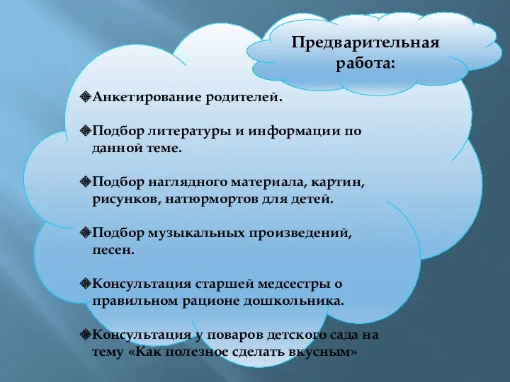 Анкетирование родителей. Подбор литературы и информации по данной теме. Подбор