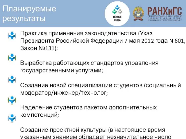 Планируемые результаты Практика применения законодательства (Указ Президента Российской Федерации 7