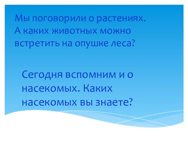 Мы поговорили о растениях. А каких животных можно встретить на